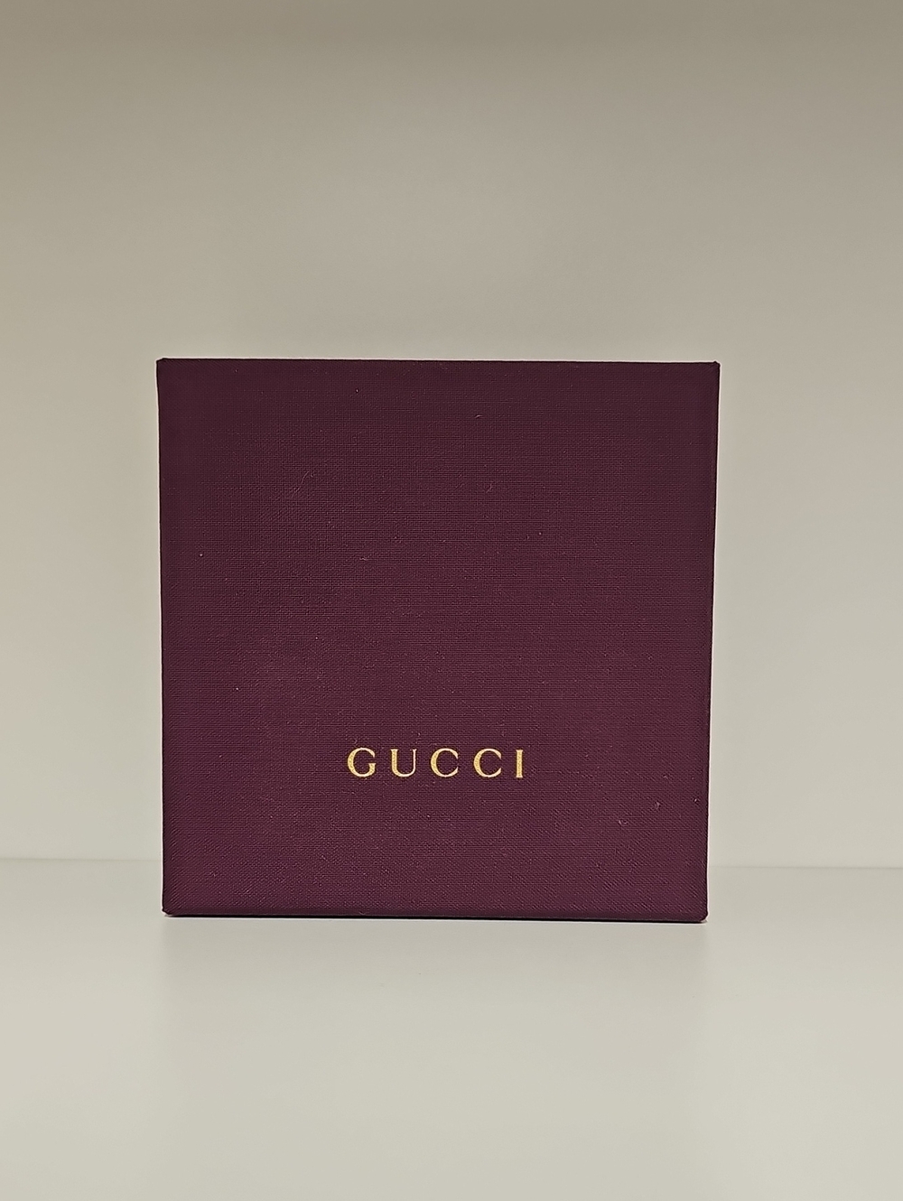 GUCCI Jewelry Box with Dust Bag - Deep Burgundy with Gold Logo